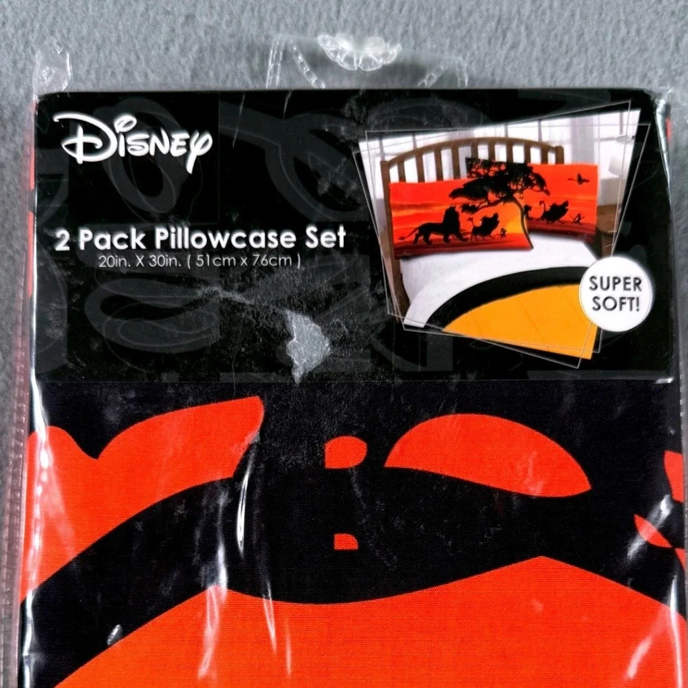 Disney Lion King 2 Pack Pillowcase‎ Set Simba Timon Pumbaa New Sealed Standard